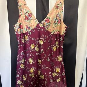 Free People Multicolor Floral V-Neck Dress